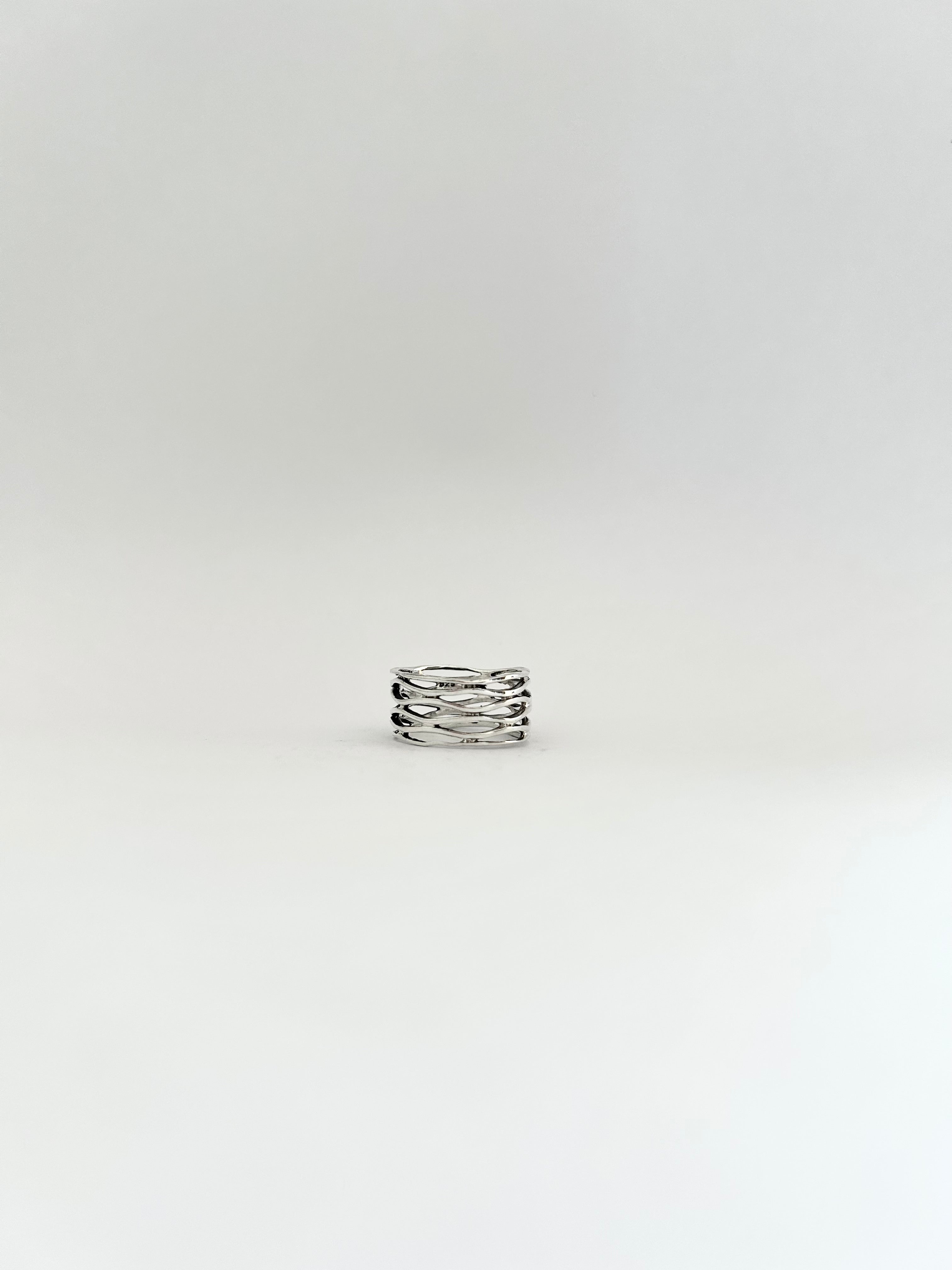 ANILLO TRAMA PLATA 925