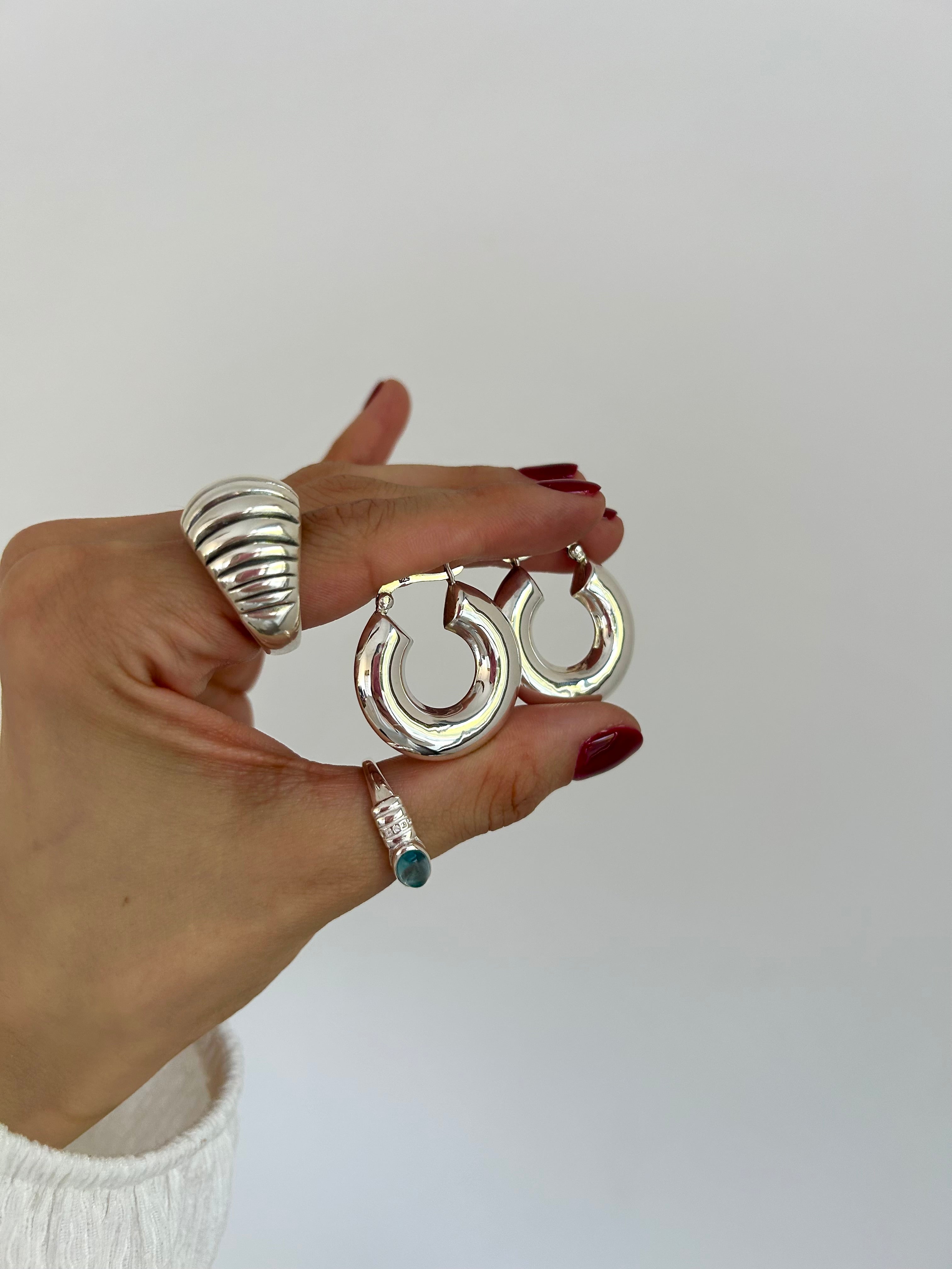 ARGOLLAS SANTA MARÍA PLATA 925