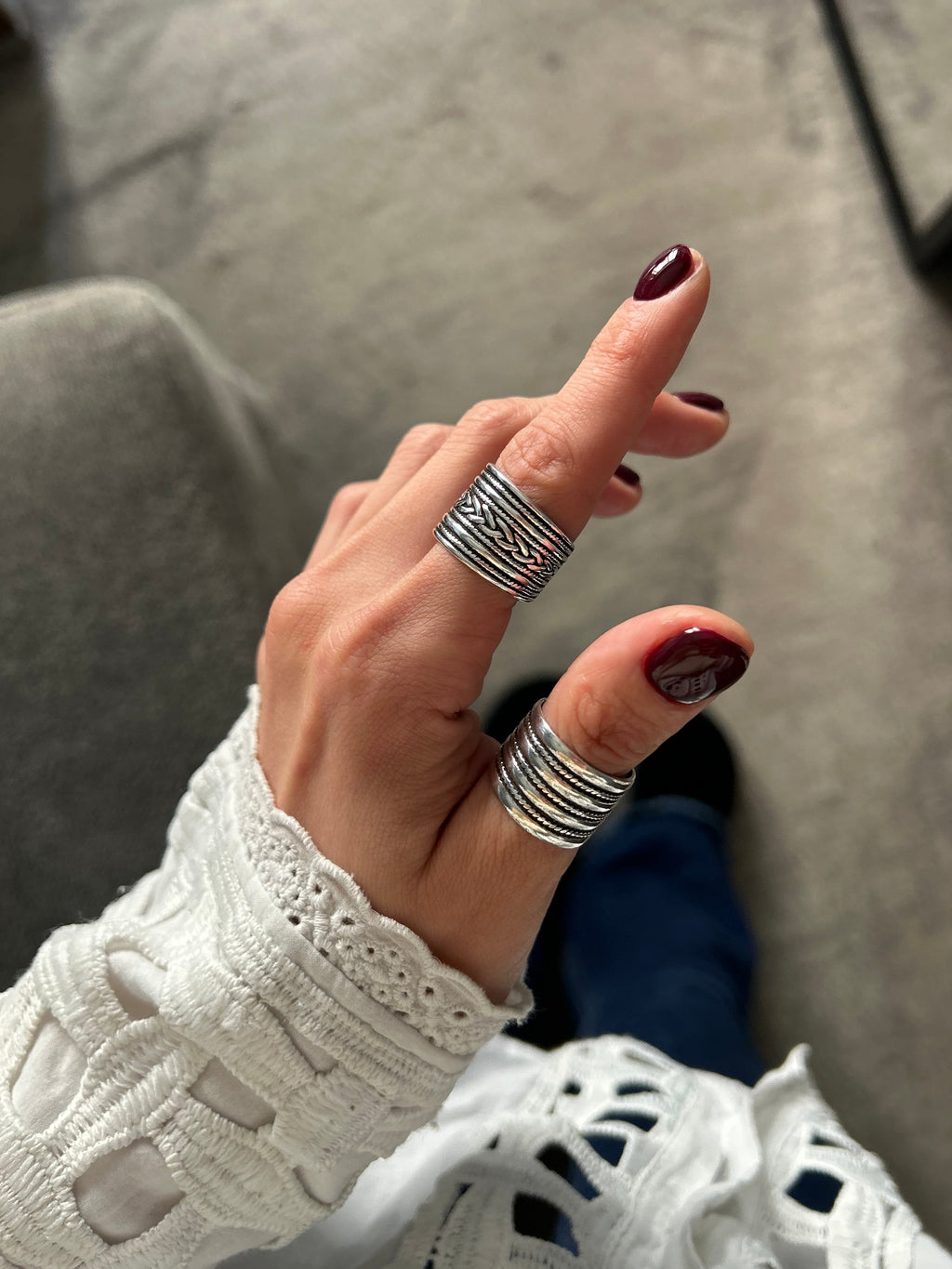 ANILLO RIVA PLATA 925 AJUSTABLE