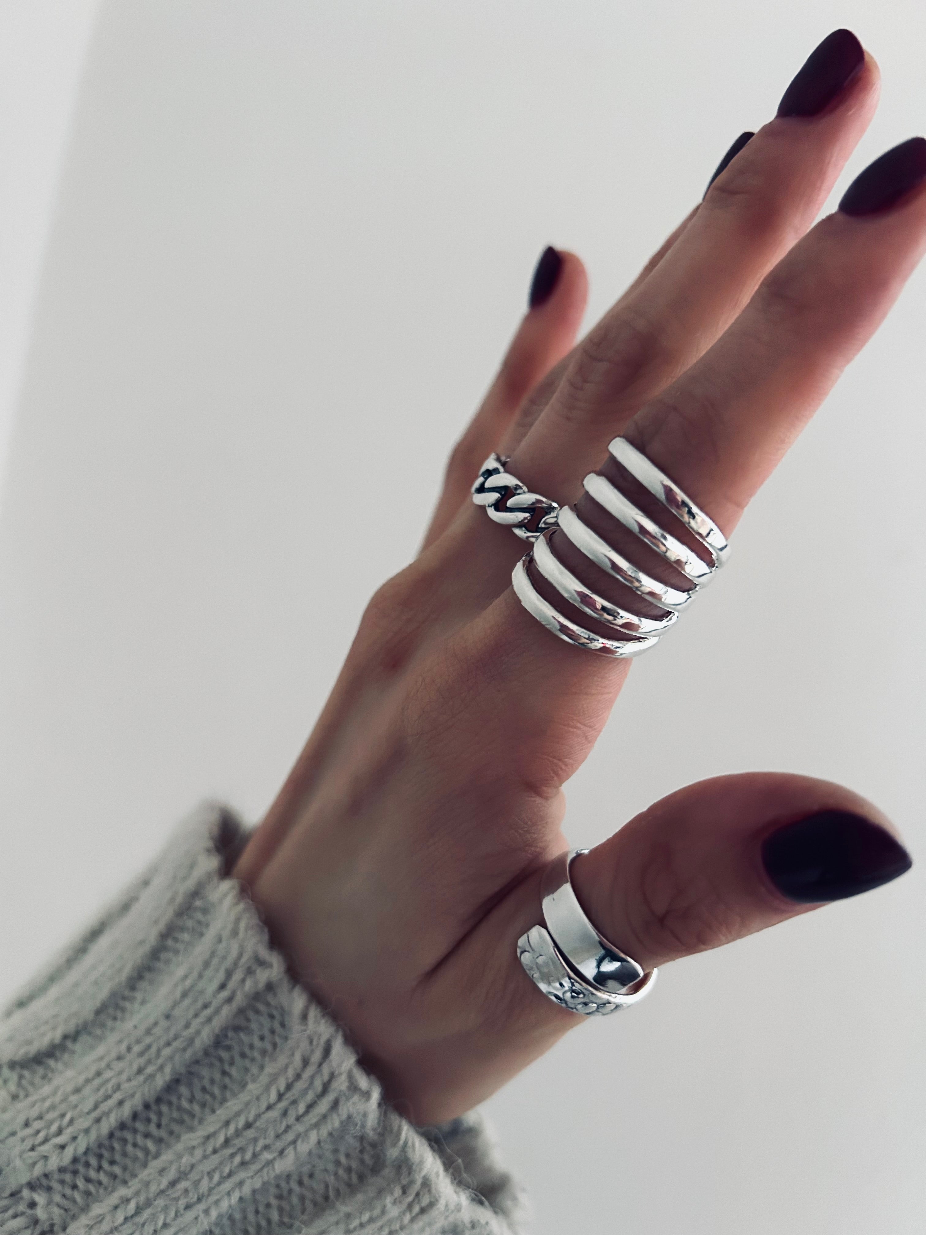 ANILLO KOBA AJUSTABLE PLATA 925