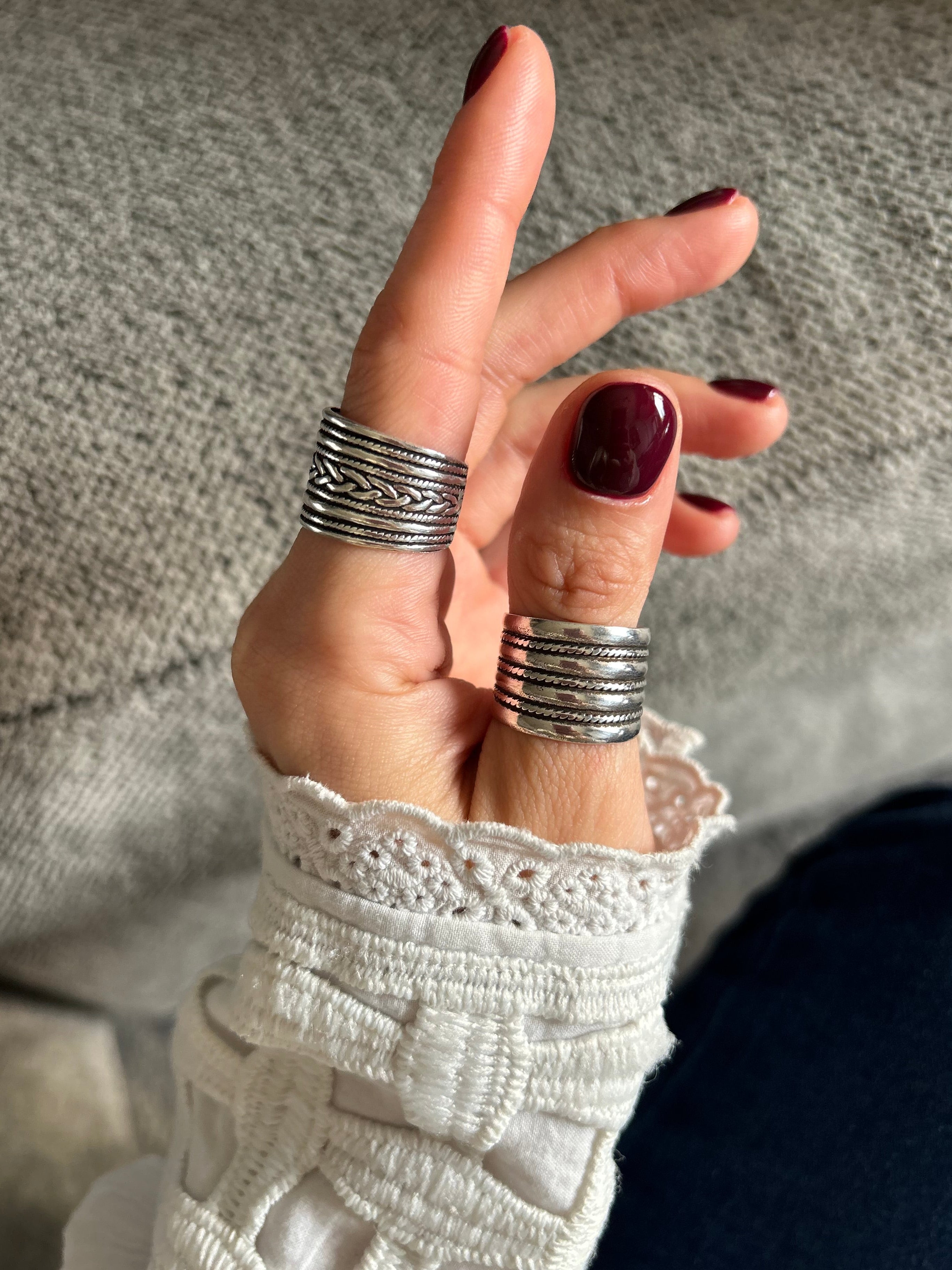 ANILLO MIVA PLATA 925 AJUSTABLE