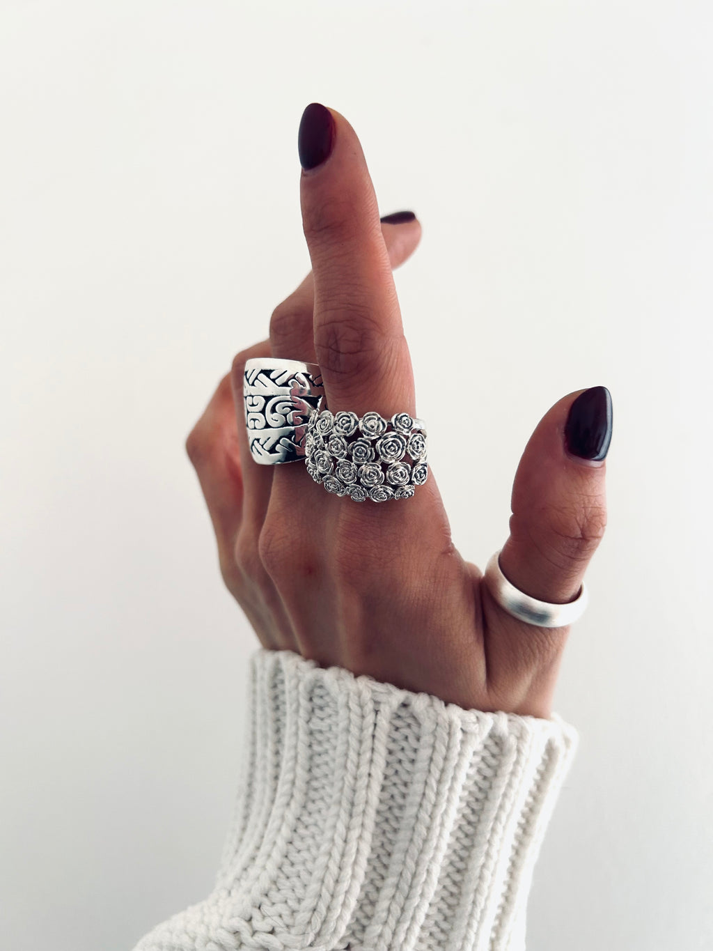 ANILLO JARDÍN DE ROSAS PLATA 925