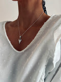 COLLAR PUNTA MEDIANA PLATA 925