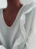 COLLAR CRUZ MINI PLATA 925