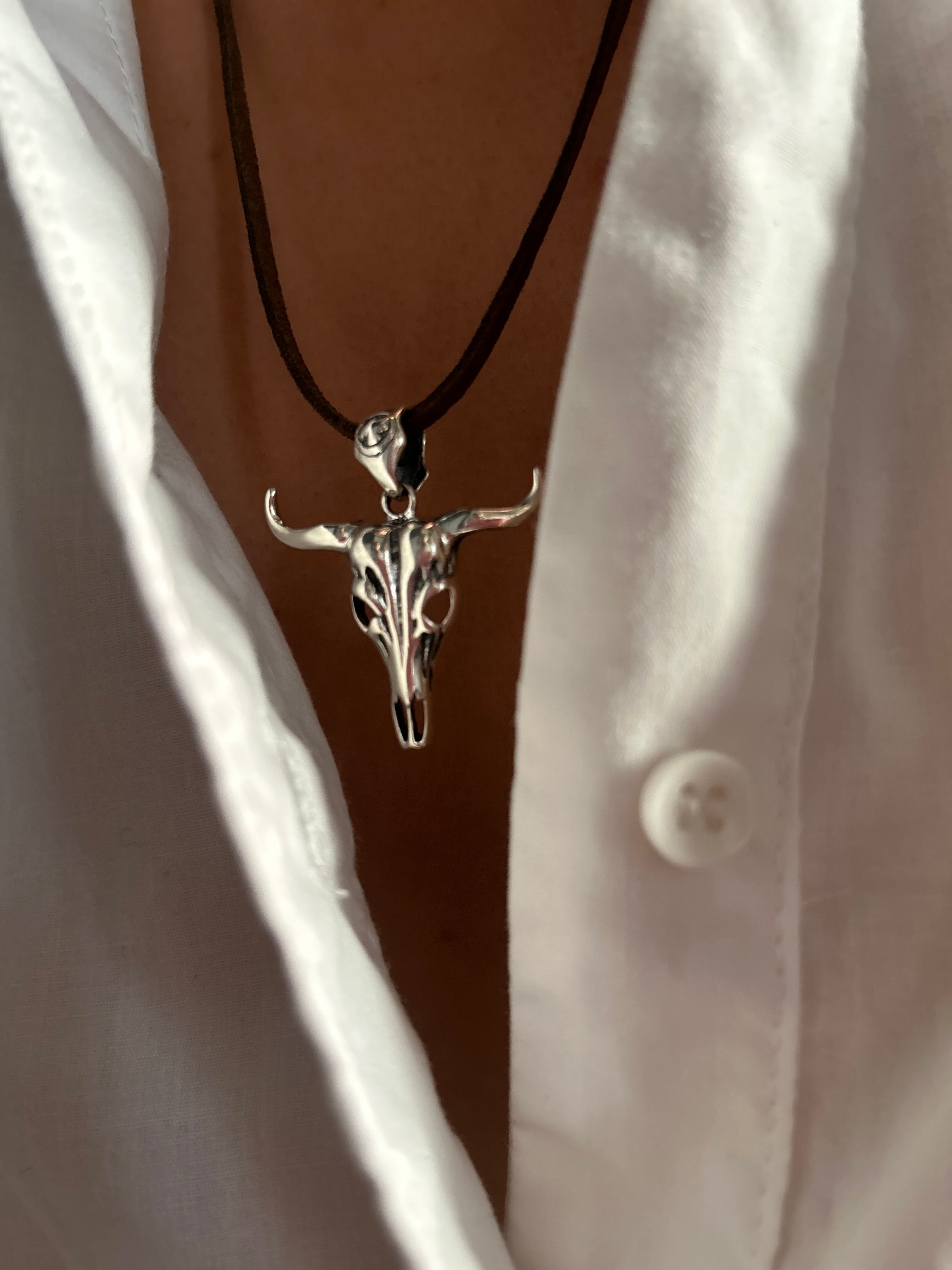 COLLAR BUEY GEFE PLATA 925