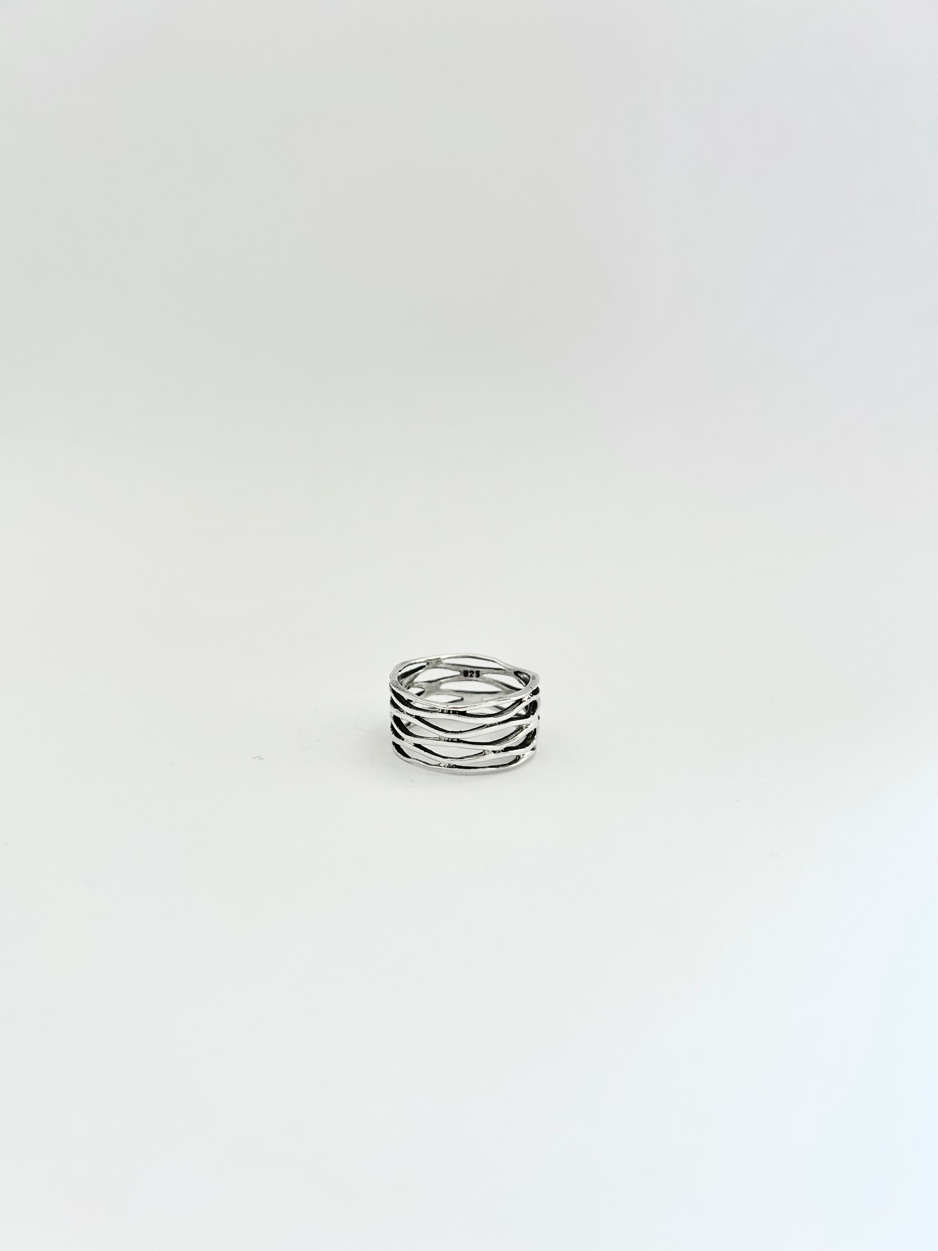 ANILLO TRAMA PLATA 925