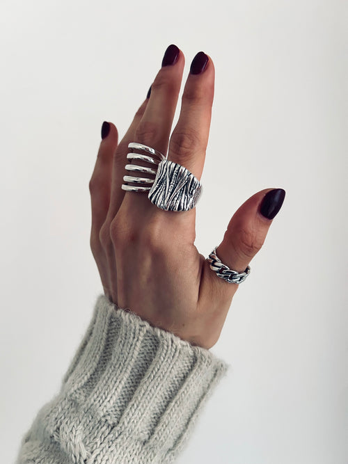 ANILLO BLANCA PLATA 925