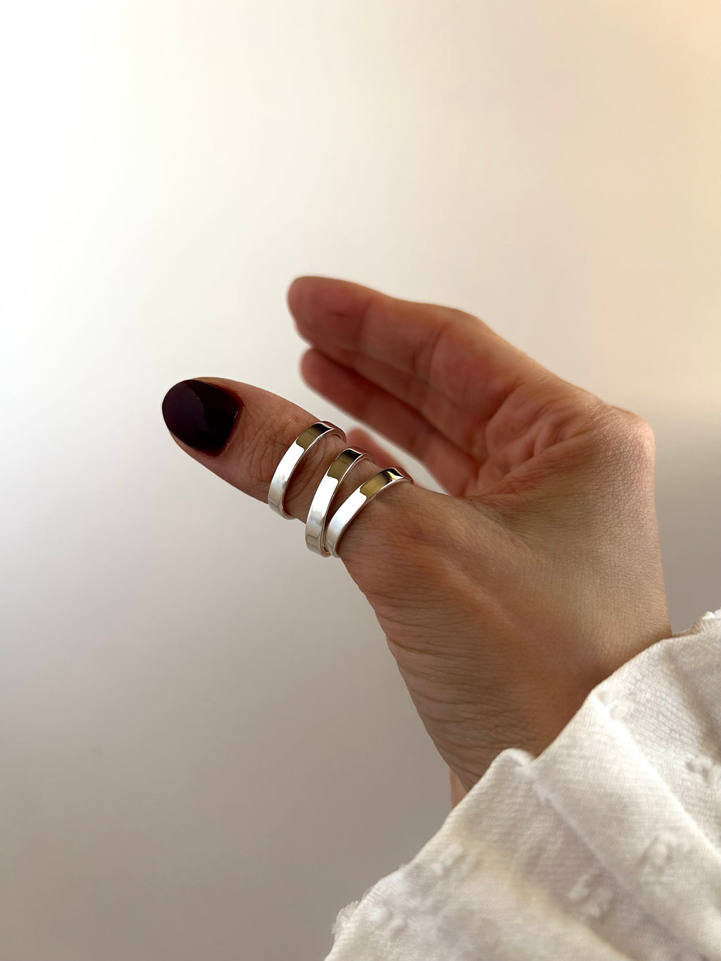 ANILLO MARÍA EMILIA LISO PLATA 925