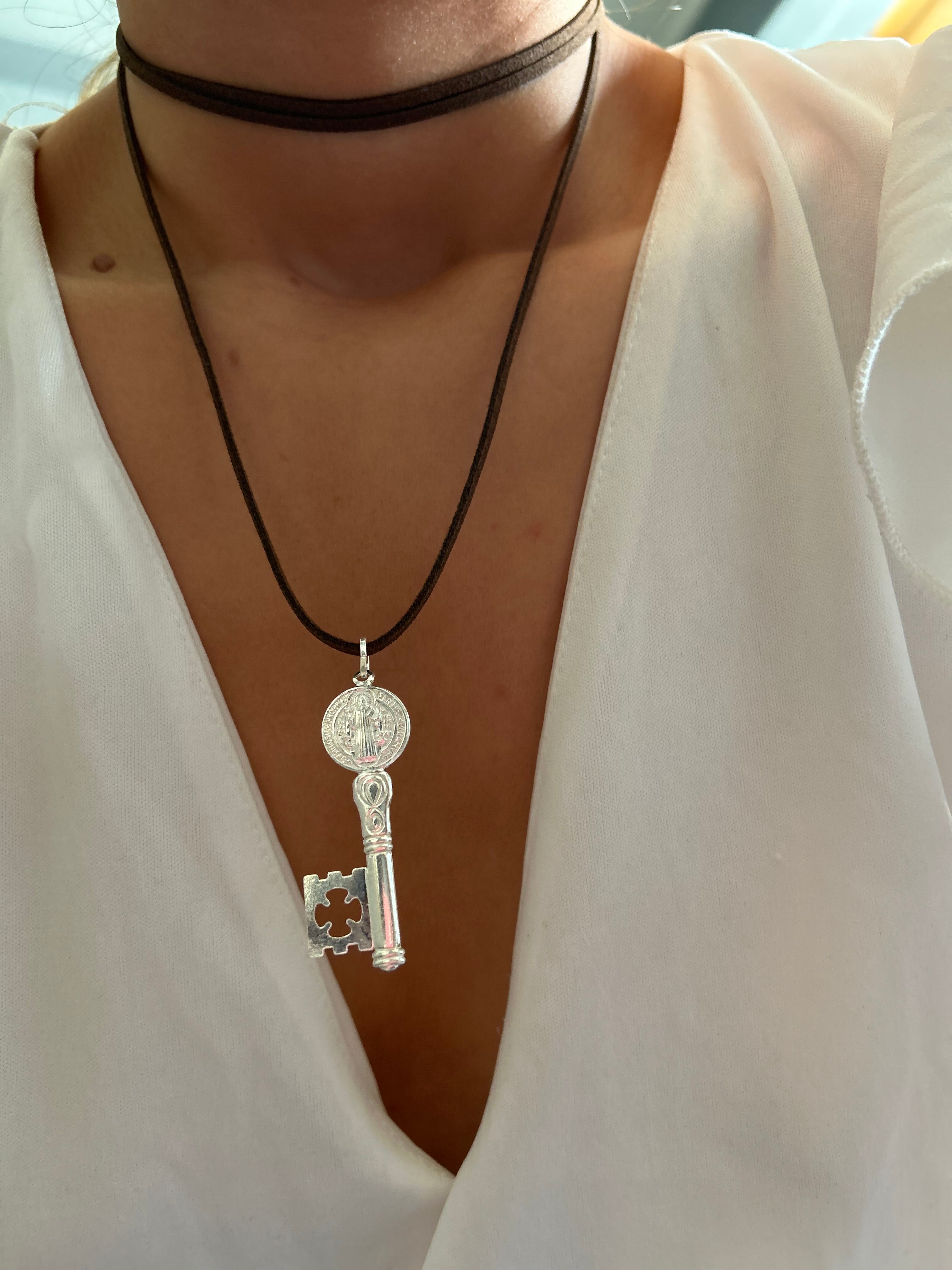 COLLAR PLATA 925SAN BENITO LLVAVE