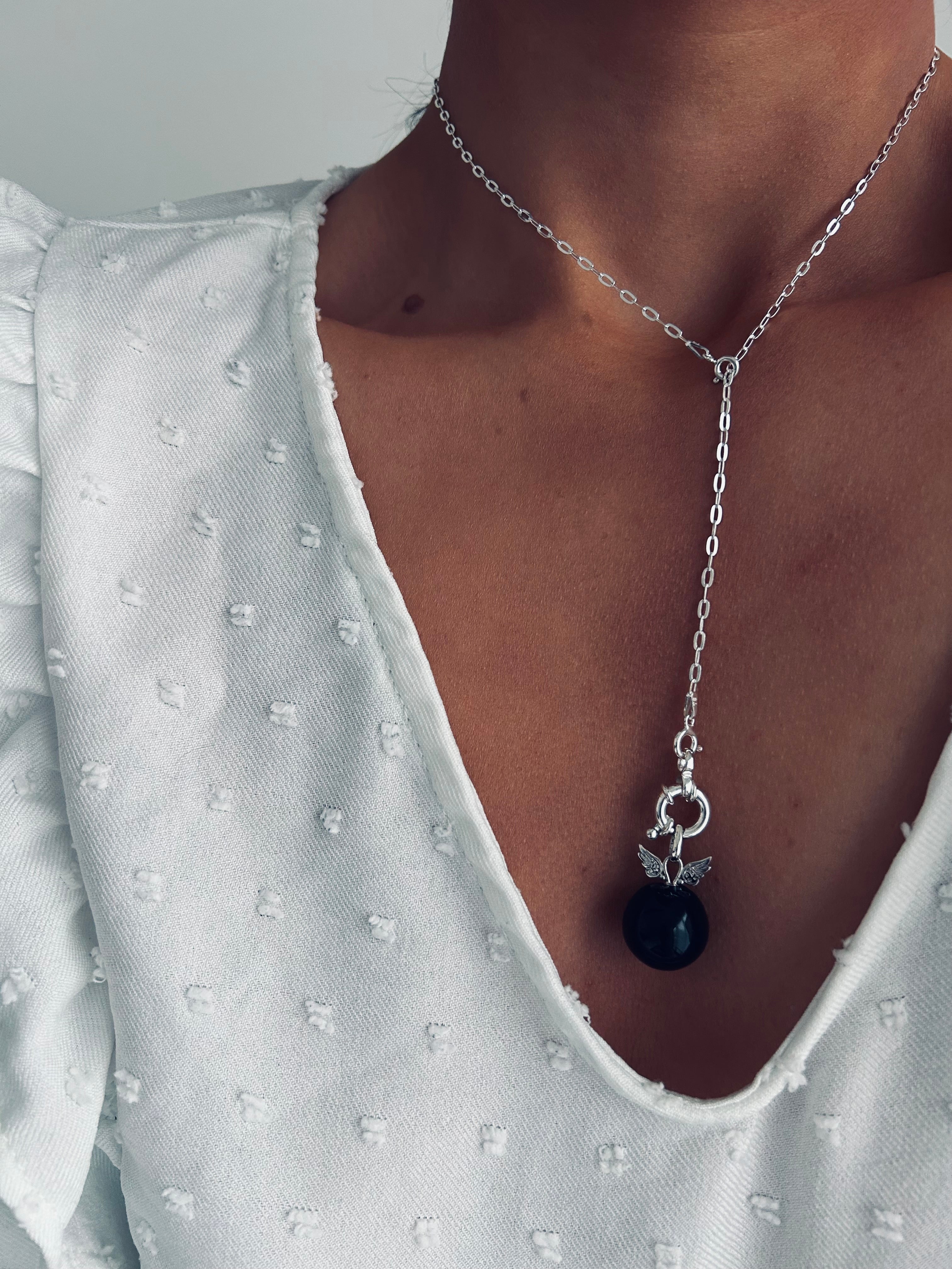 COLLAR LLAMADOR DE ÁNGELES XL PLATA 925