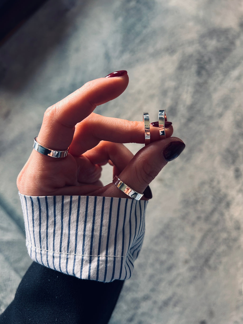 ANILLO MARÍA EMILIA LISO PLATA 925