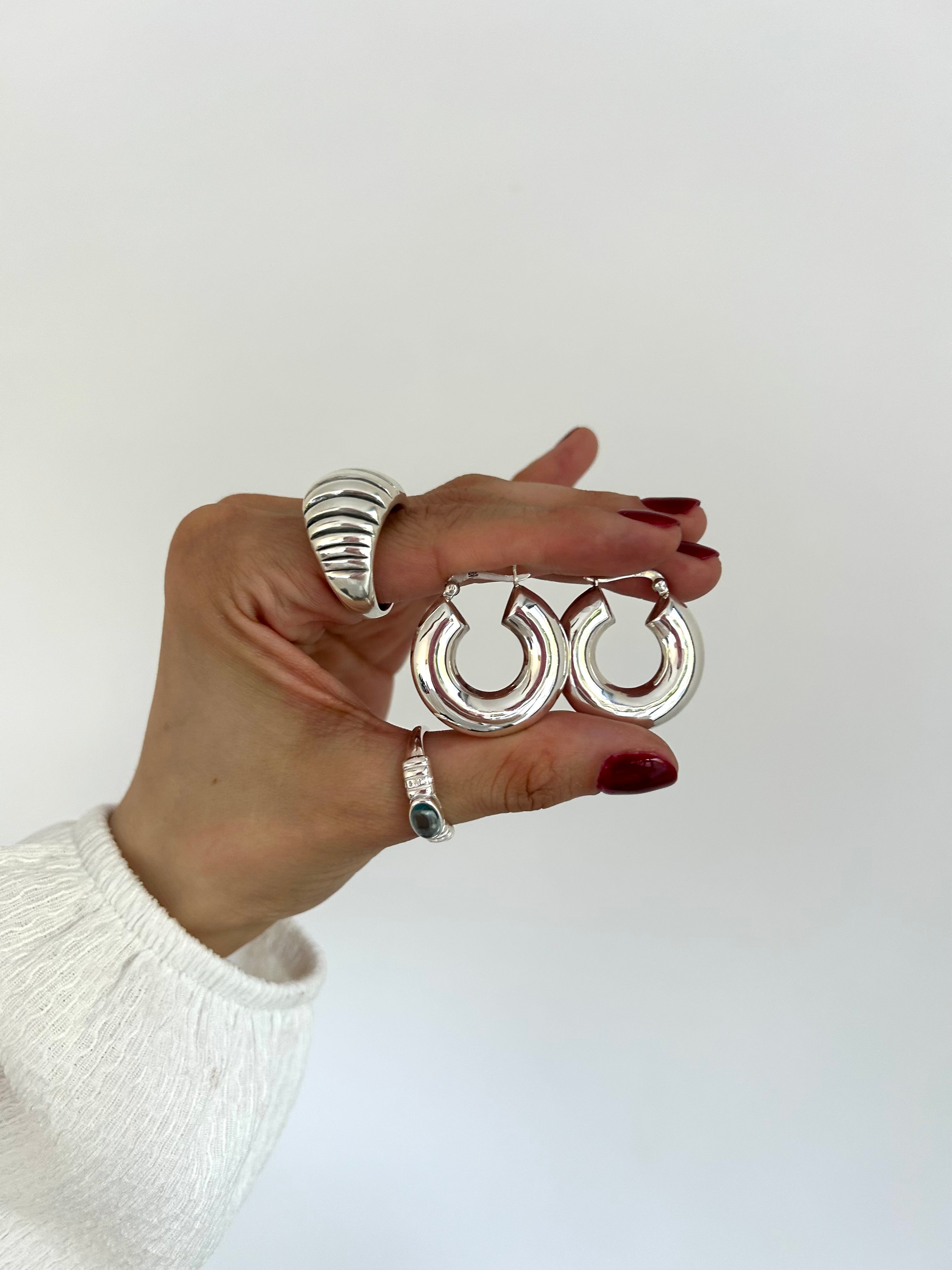 ARGOLLAS SANTA MARÍA PLATA 925