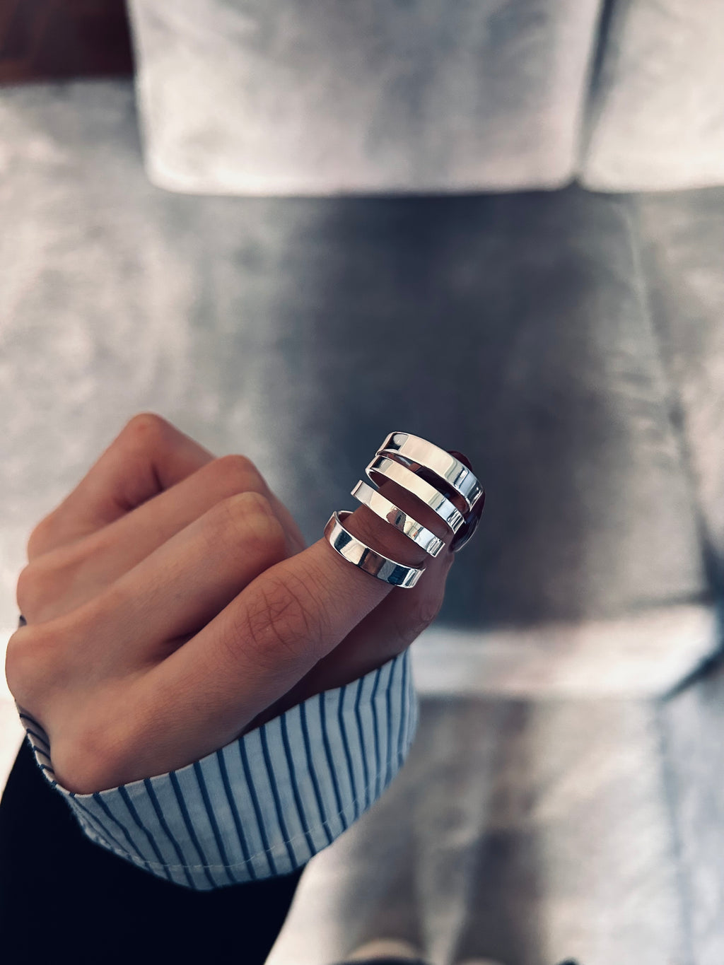 ANILLO MARÍA EMILIA LISO PLATA 925