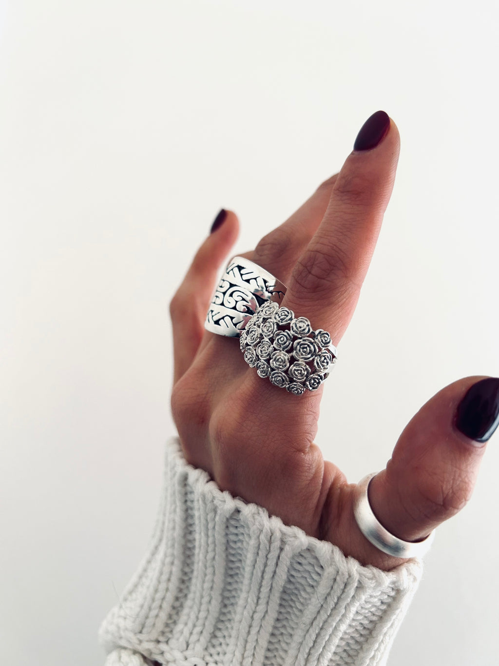 ANILLO JARDÍN DE ROSAS PLATA 925