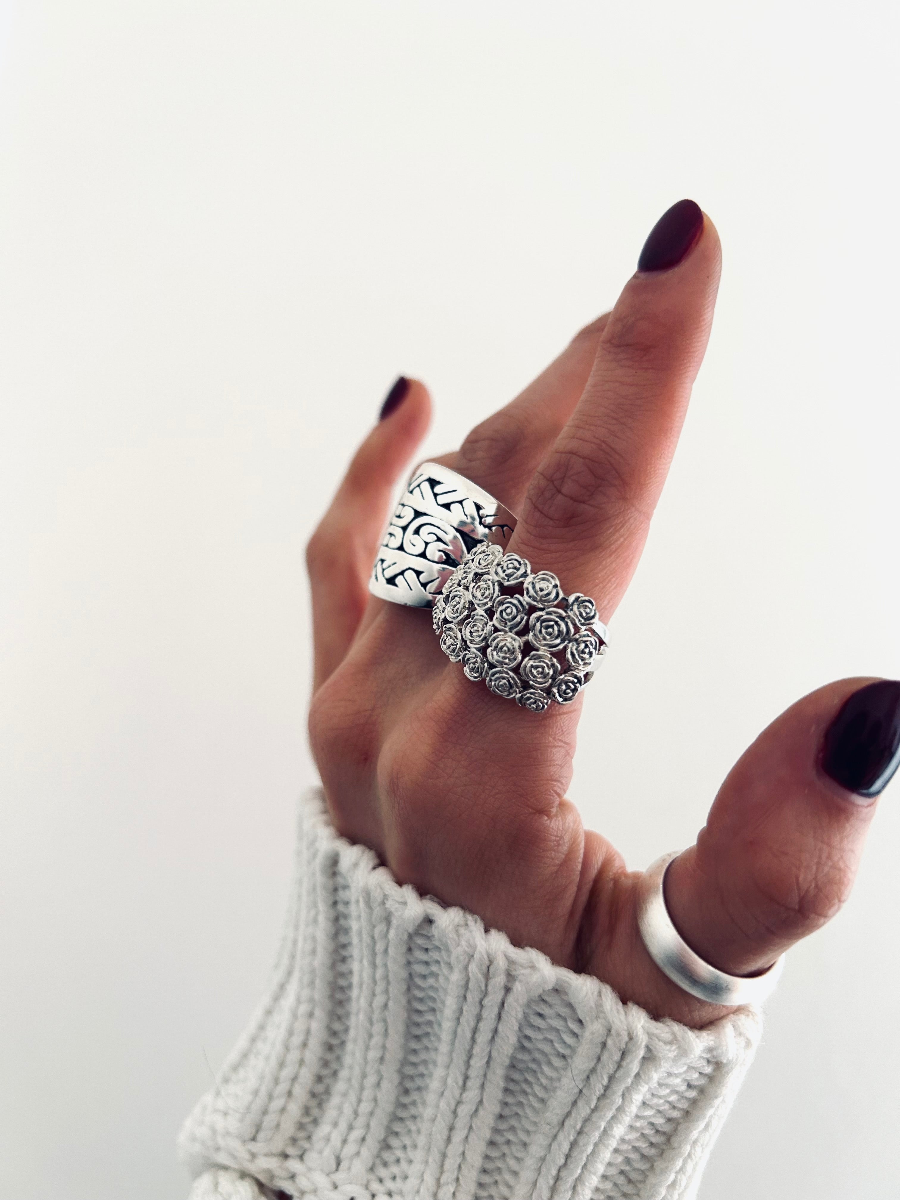 ANILLO JARDÍN DE ROSAS PLATA 925