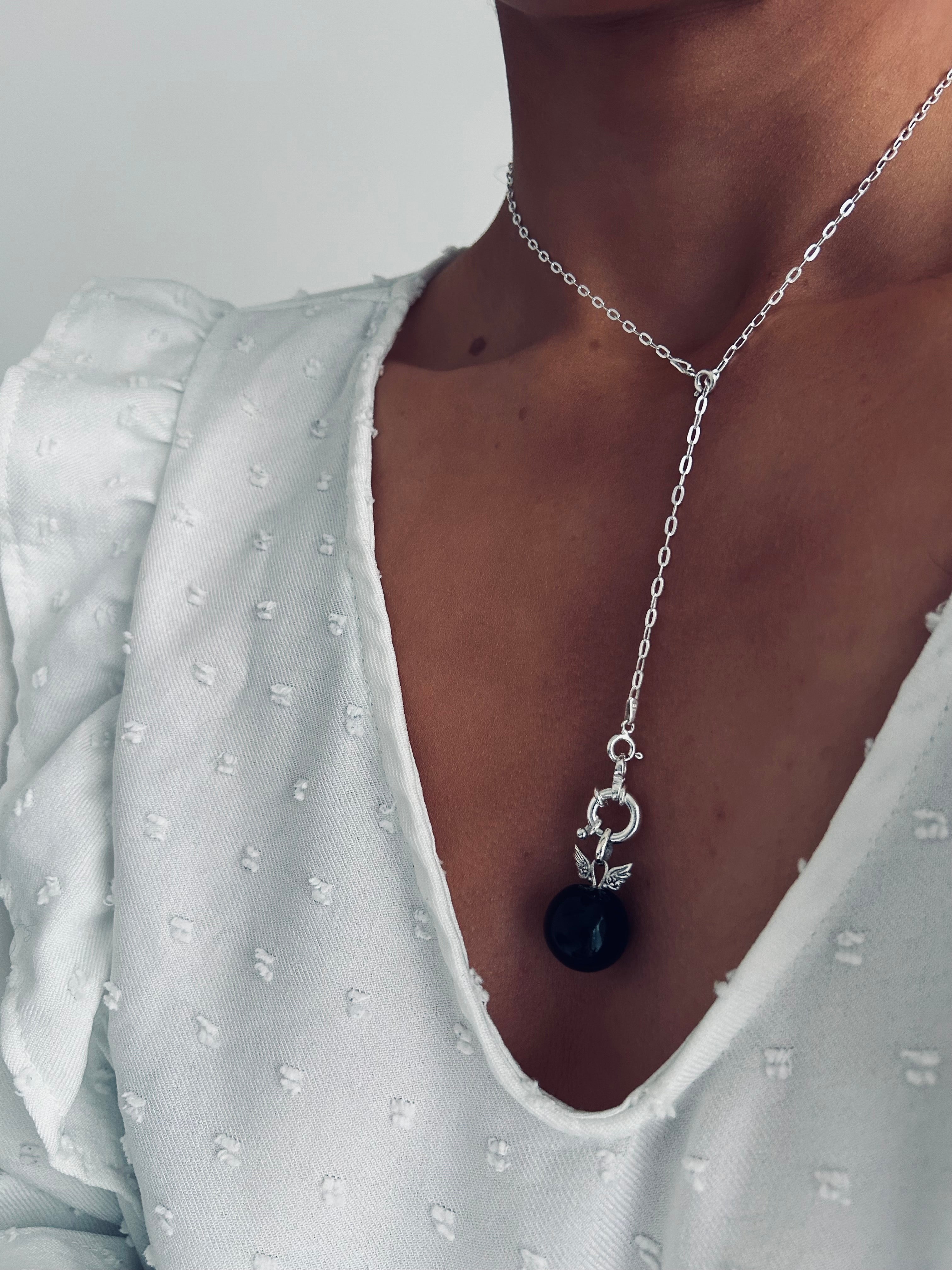 COLLAR LLAMADOR DE ÁNGELES XL PLATA 925