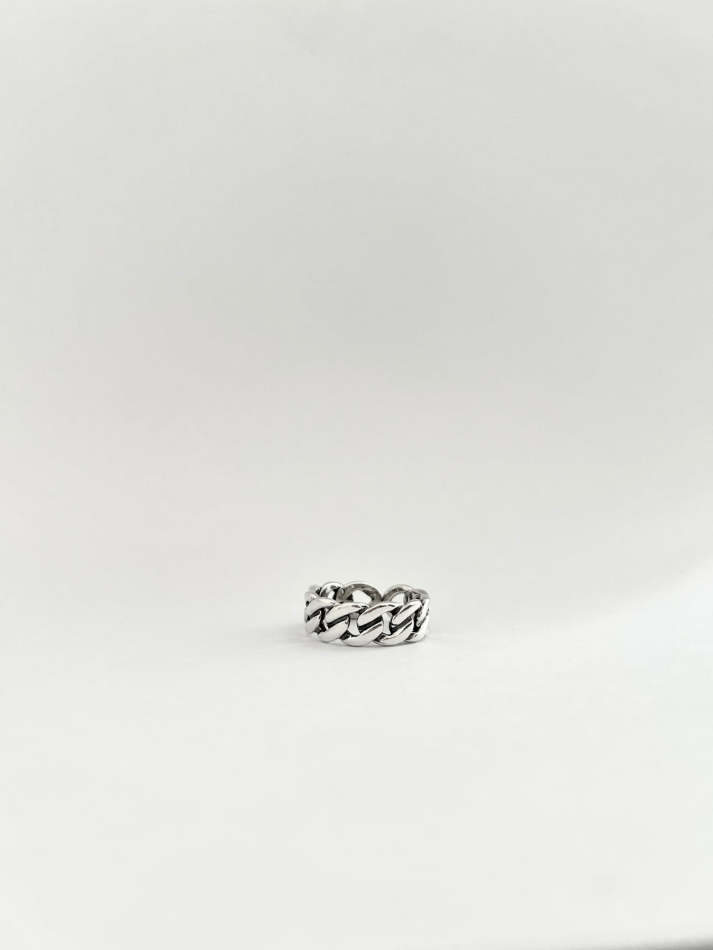 ANILLO CADENA GRUESA AJUSTABLE PLATA 925