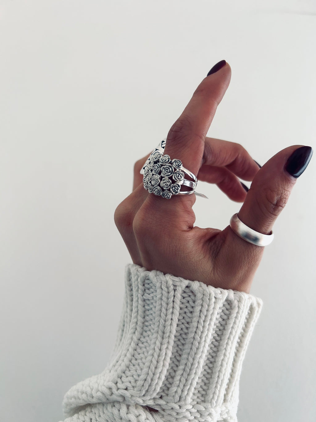 ANILLO JARDÍN DE ROSAS PLATA 925