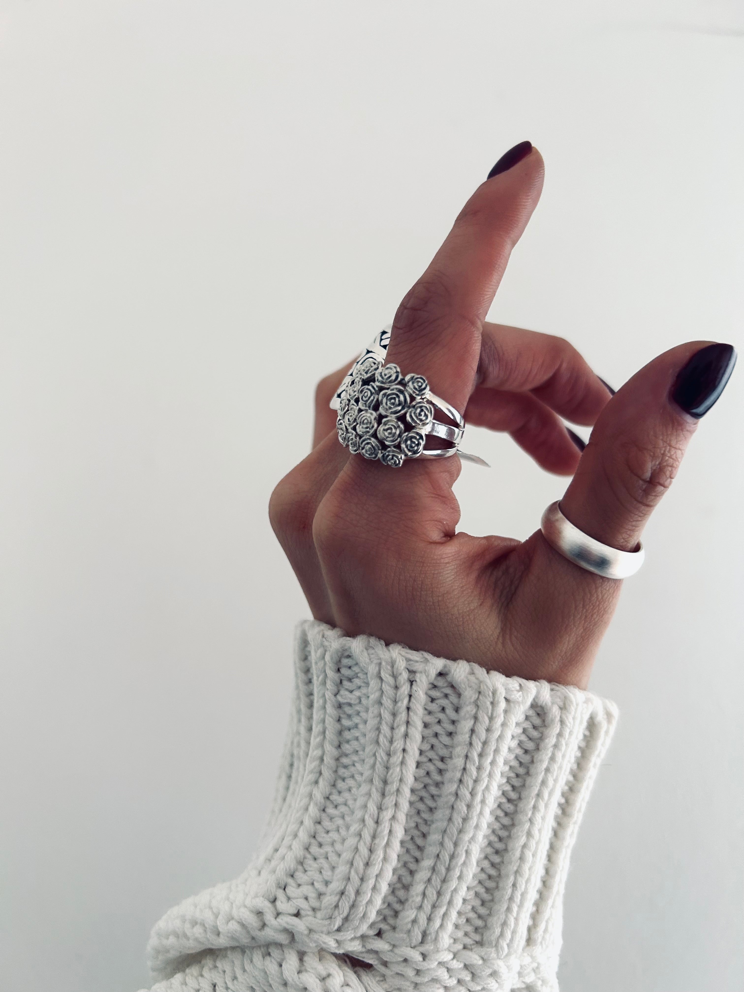 ANILLO JARDÍN DE ROSAS PLATA 925
