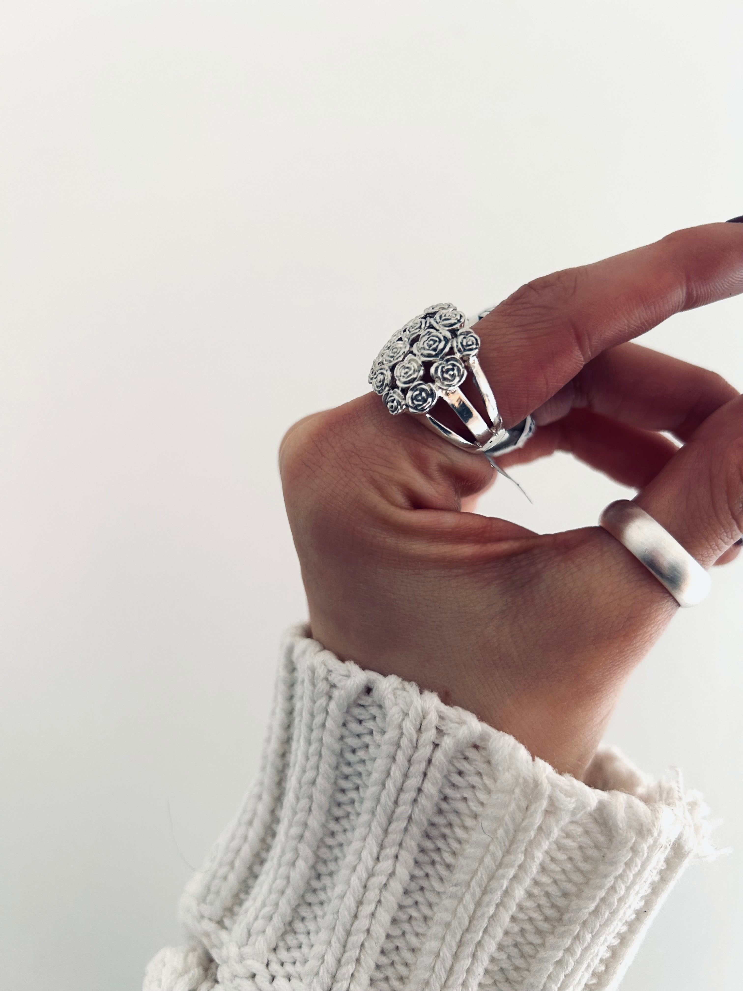 ANILLO JARDÍN DE ROSAS PLATA 925