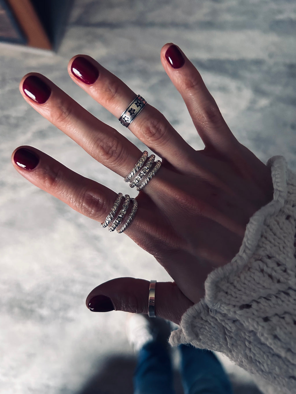 ANILLO TRIPLE PLATA 925 AJUSTABLE