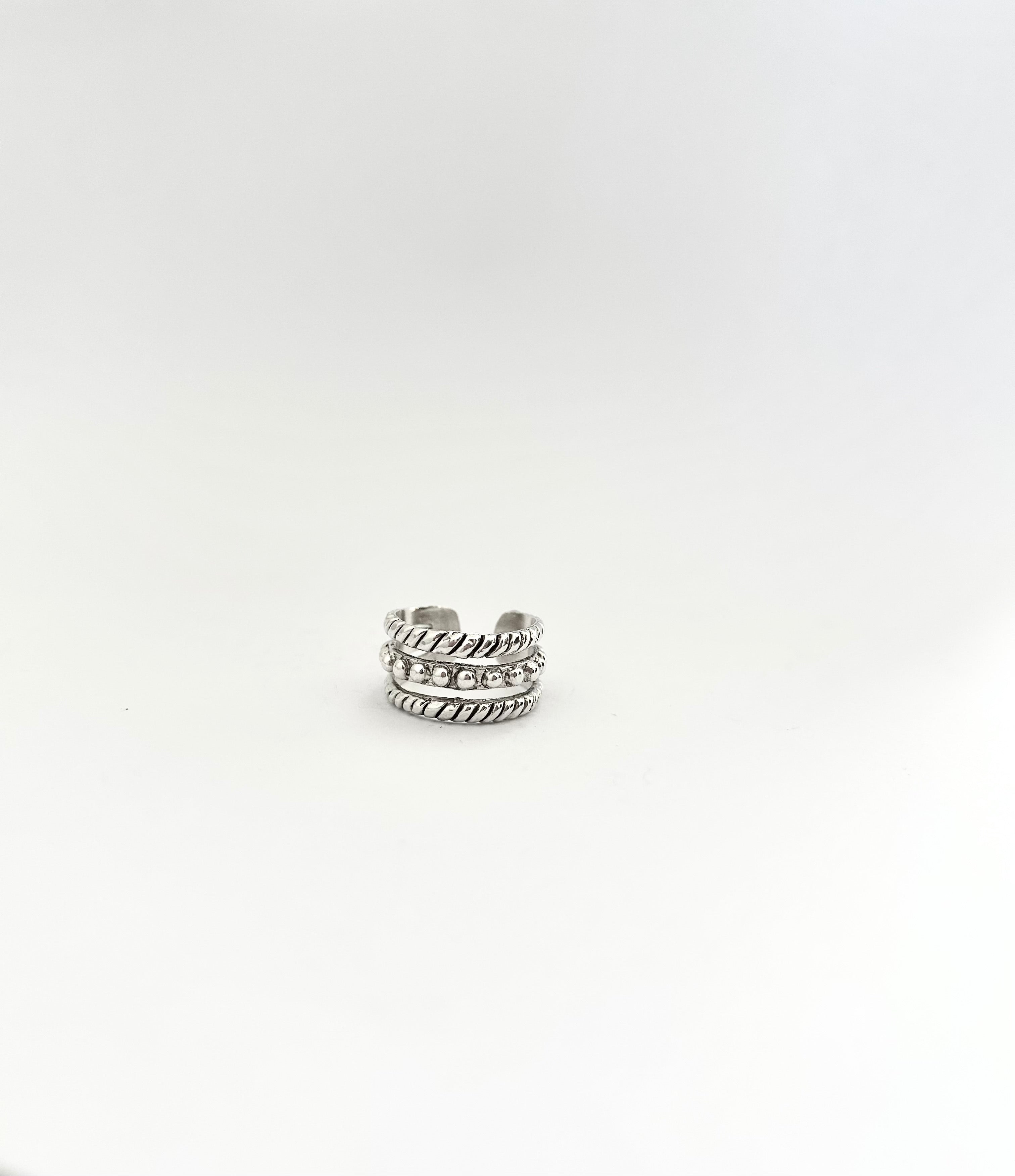 ANILLO TRIPLE PLATA 925 AJUSTABLE