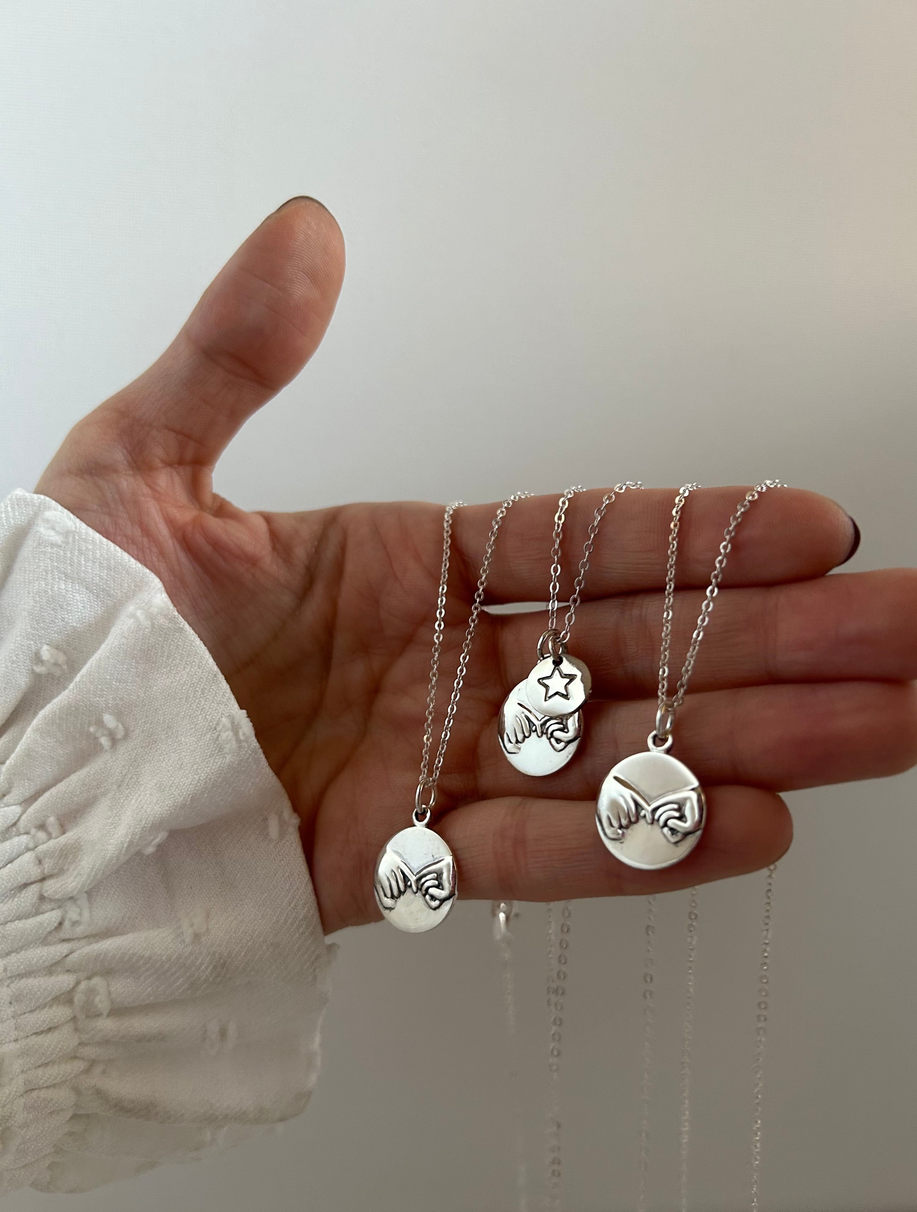 COLLAR VÍNCULO ETERNO LUZ DE MAMÁ PLATA 925 (con estrella)