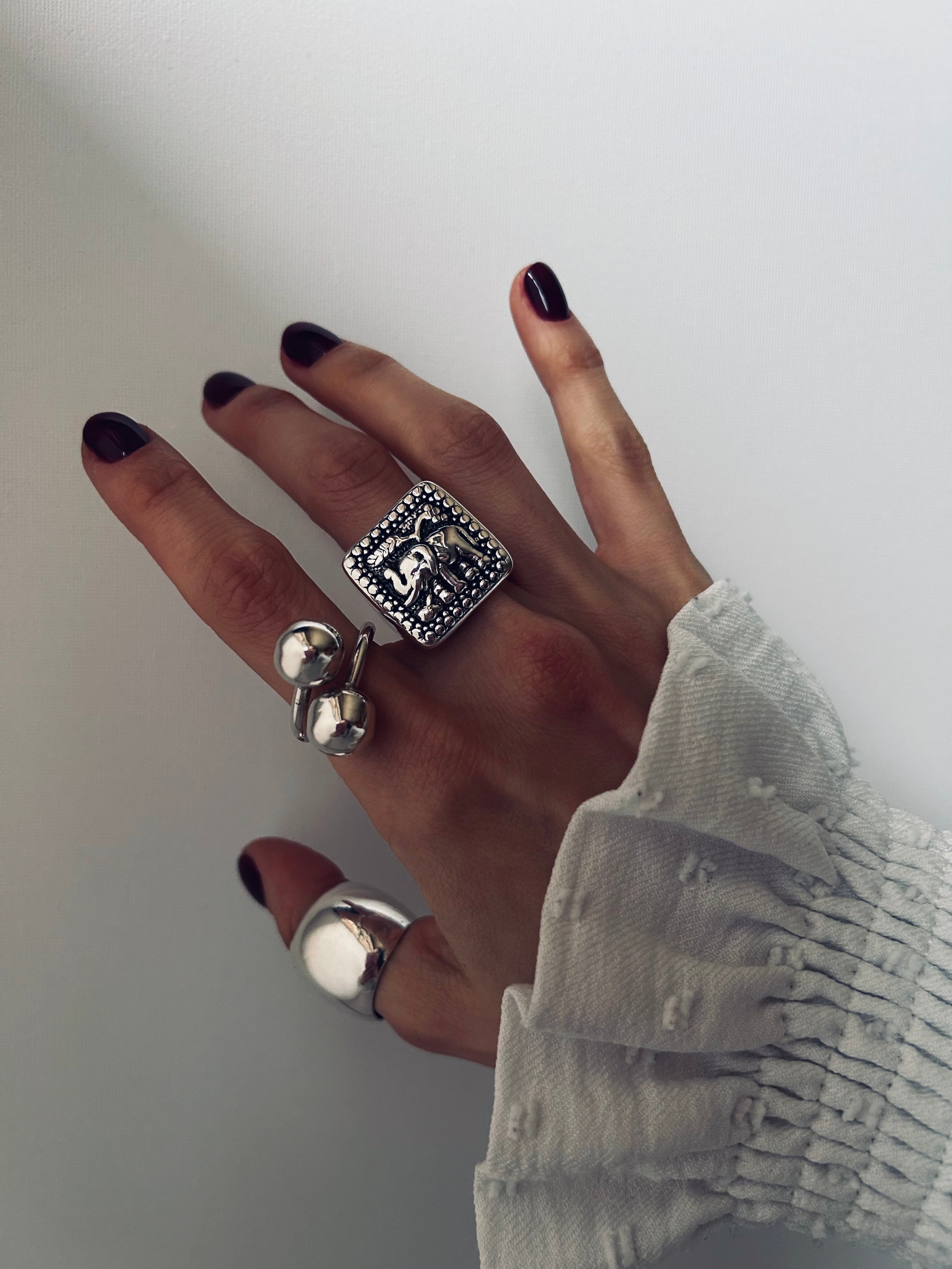 ANILLO ELEFANTE DE LA FORTUNA PLATA 925
