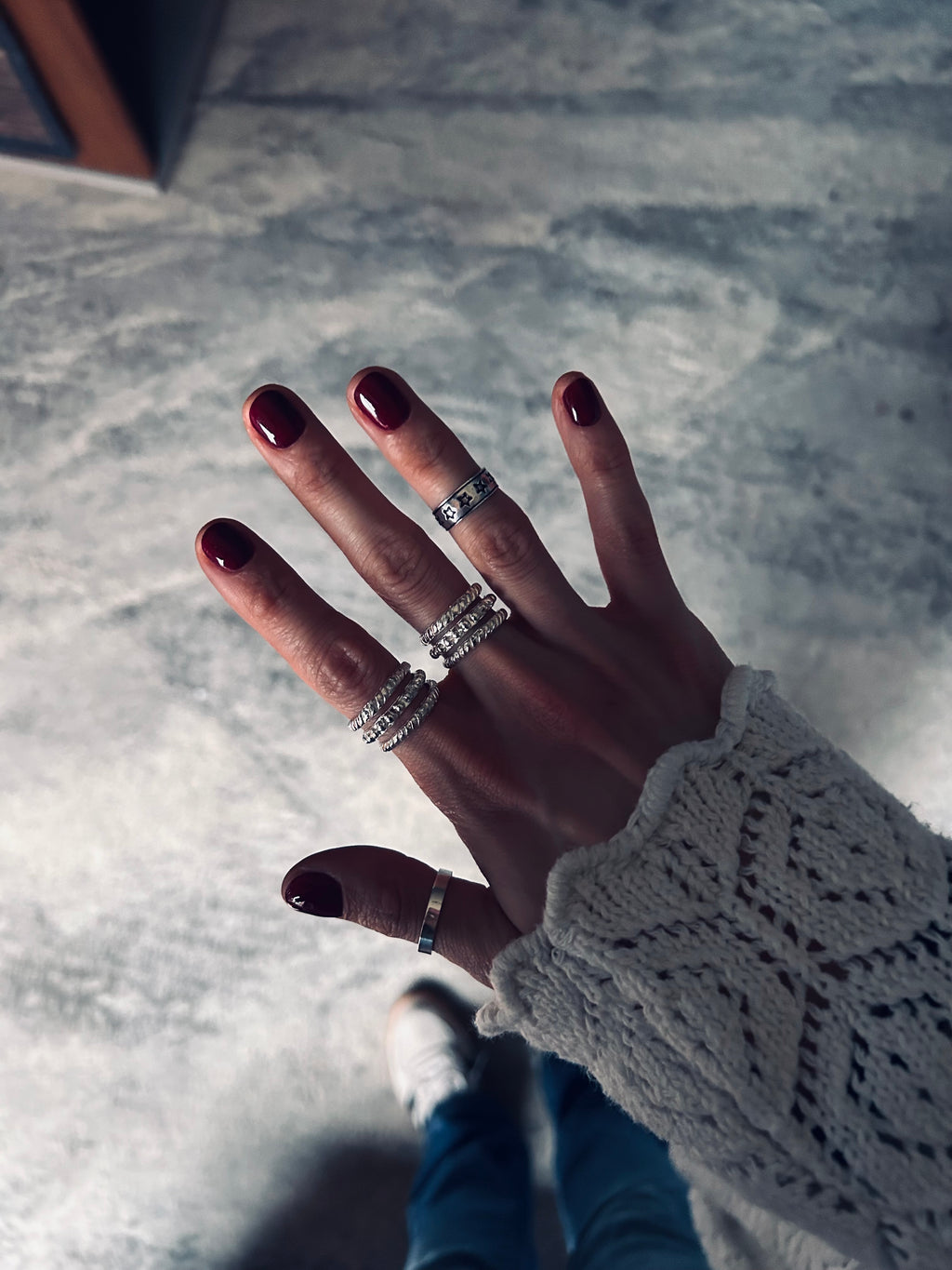 ANILLO TRIPLE PLATA 925 AJUSTABLE
