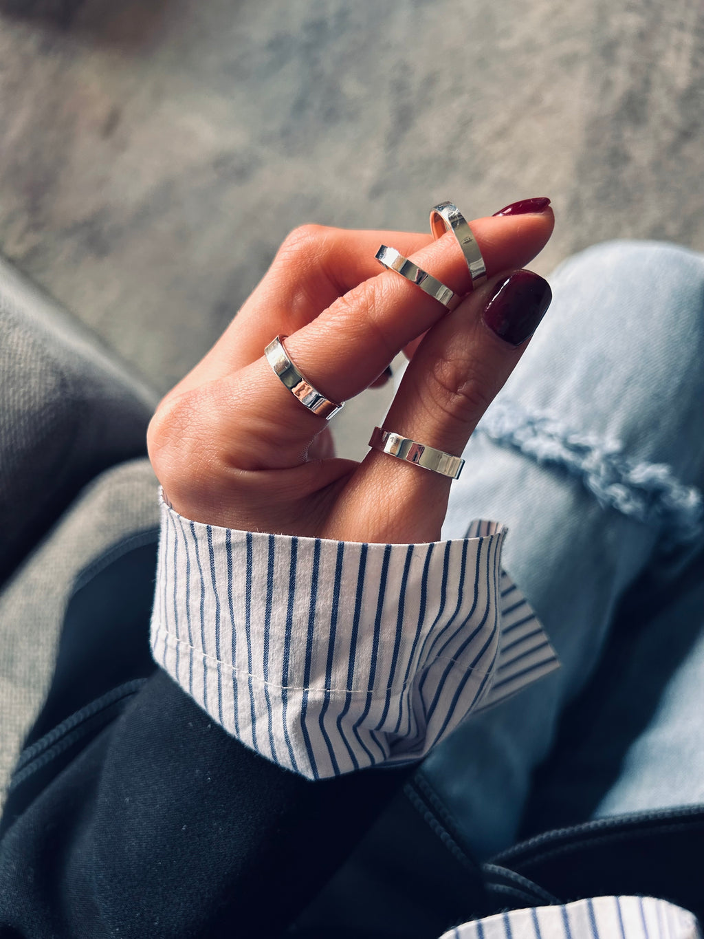 ANILLO MARÍA EMILIA LISO PLATA 925