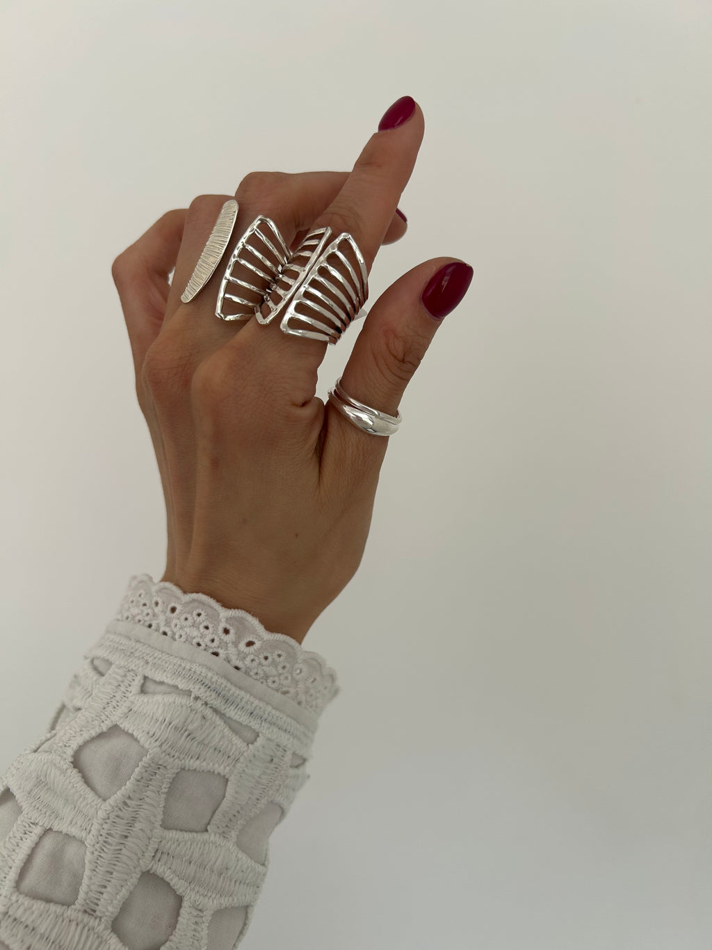 ANILLO MONARCA AJUSTABLE PLATA 925