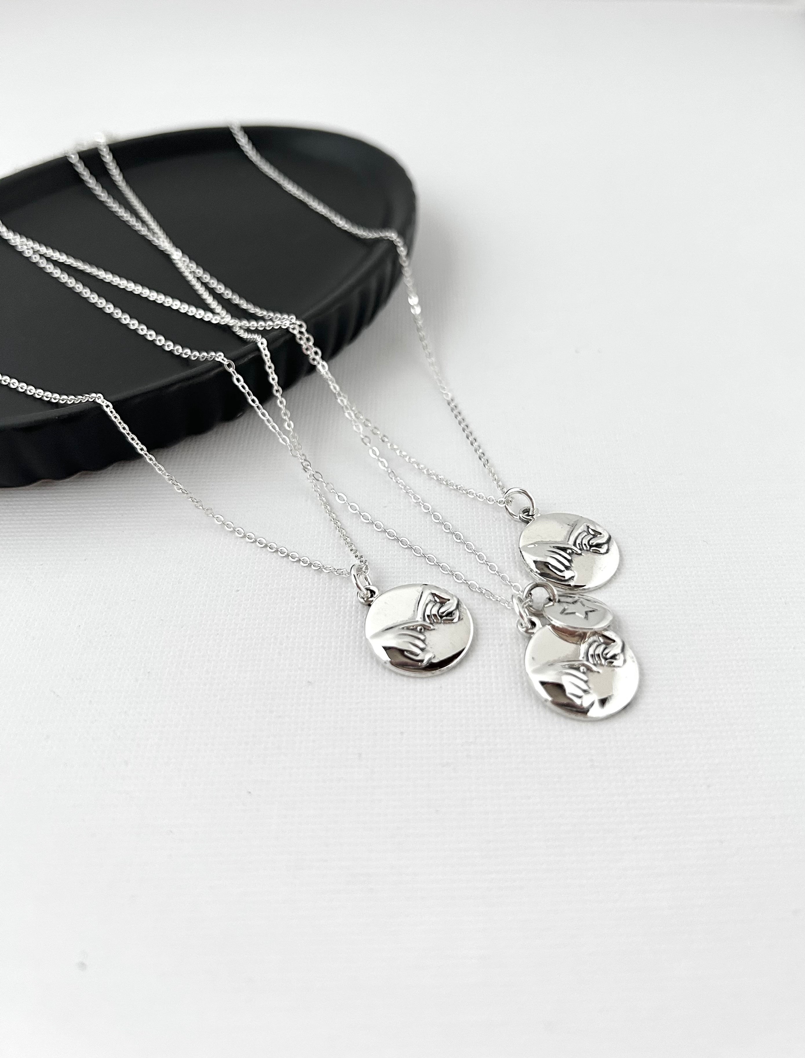 COLLAR VÍNCULO ETERNO LUZ DE MAMÁ PLATA 925 (con estrella)