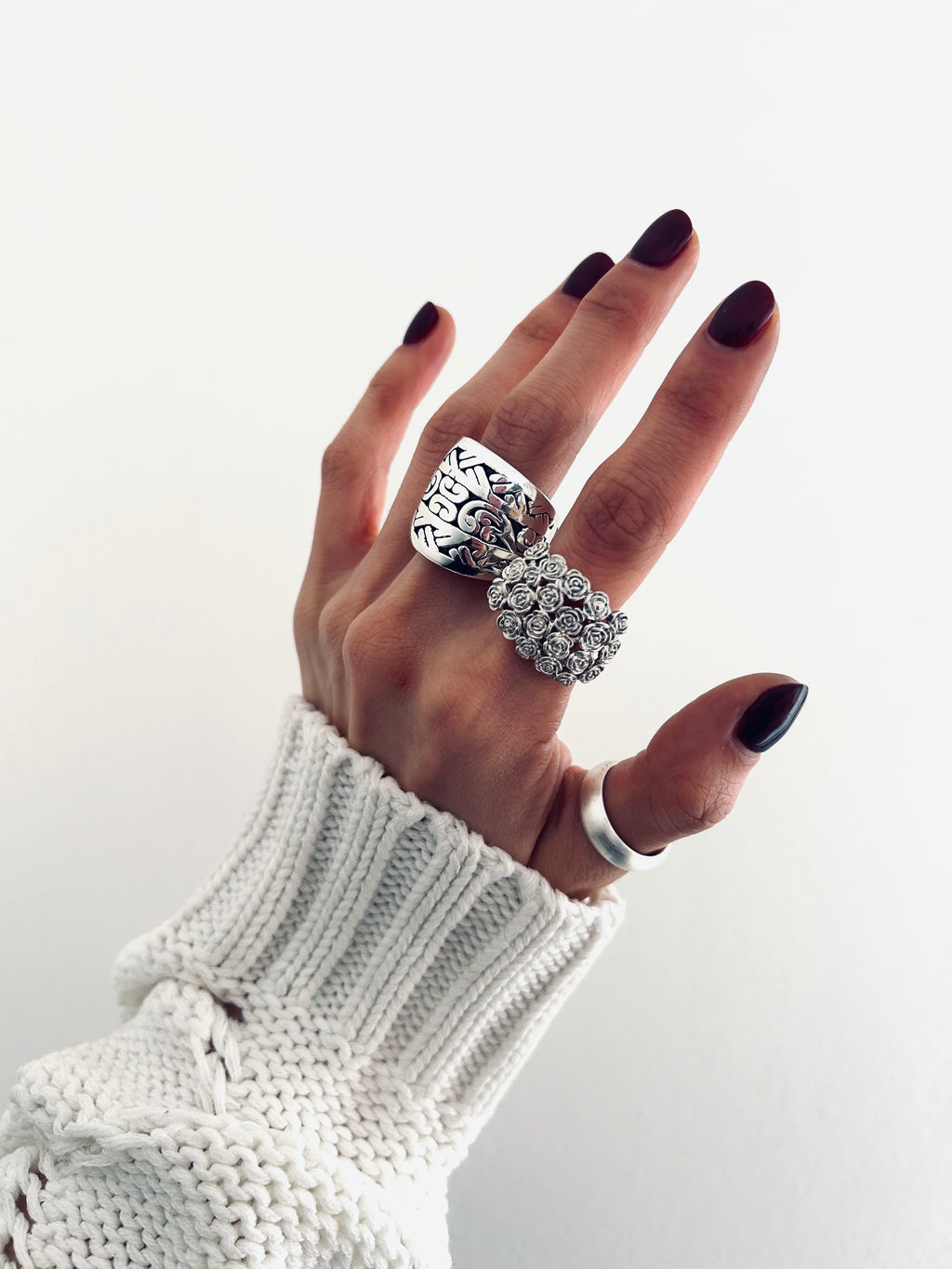 ANILLO JARDÍN DE ROSAS PLATA 925
