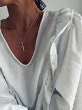 COLLAR CRUZ LA MARÍA PROTECCIÓN PLATA 925