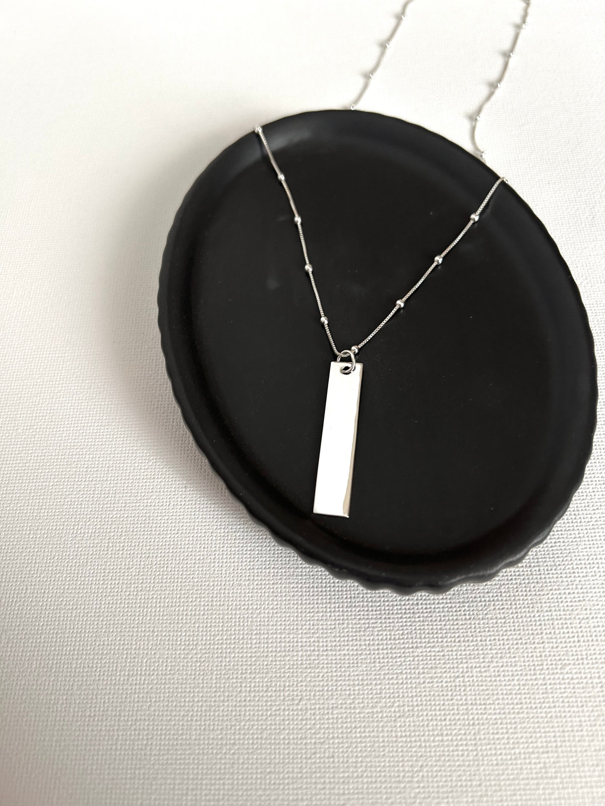 COLLAR LINGOTE LISO PLATA 925