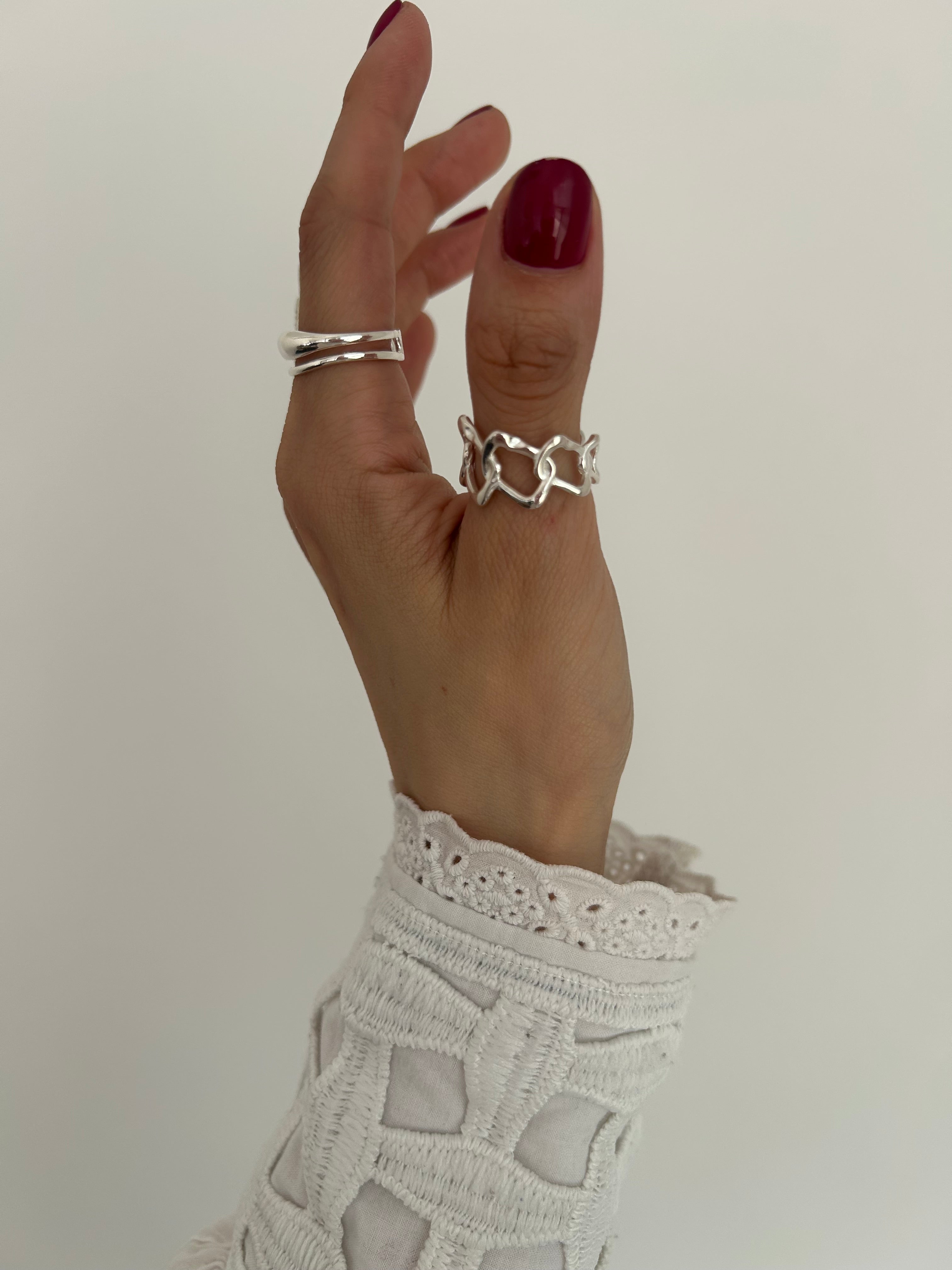 ANILLO CADENE PLATA 925 AJUSTABLE