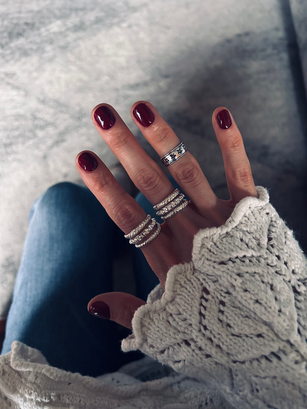 ANILLO TRIPLE PLATA 925 AJUSTABLE