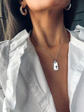 COLLAR PLACA CRUZ PLATA 925